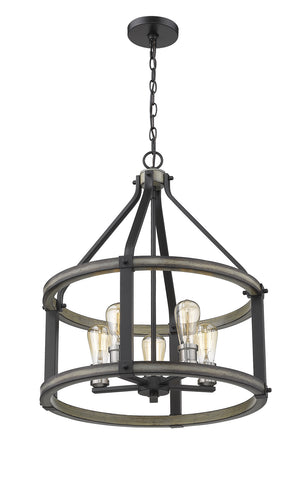 Z-Lite - 472-5D-ABB - Five Light Chandelier - Kirkland - Ashen Barnboard