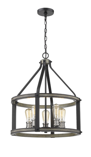 Z-Lite - 472-5D-ABB - Five Light Chandelier - Kirkland - Ashen Barnboard