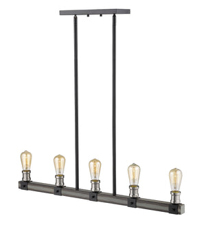 Z-Lite - 472-5L-ABB - Five Light Linear Chandelier - Kirkland - Ashen Barnboard