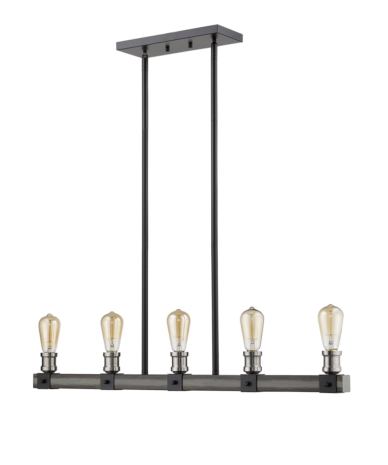 Z-Lite - 472-5L-ABB - Five Light Linear Chandelier - Kirkland - Ashen Barnboard