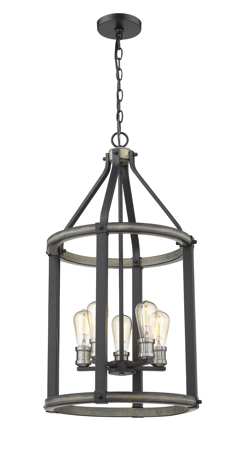 Z-Lite - 472-5P-ABB - Five Light Chandelier - Kirkland - Ashen Barnboard