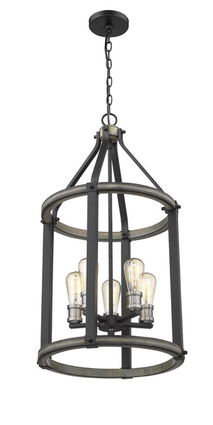 Z-Lite - 472-5P-ABB - Five Light Chandelier - Kirkland - Ashen Barnboard