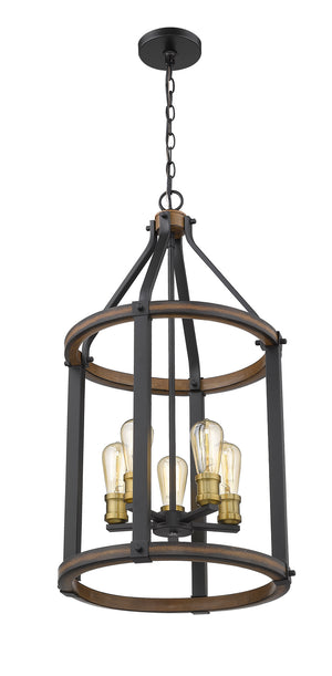 Z-Lite - 472-5P-RM - Five Light Chandelier - Kirkland - Rustic Mahogany