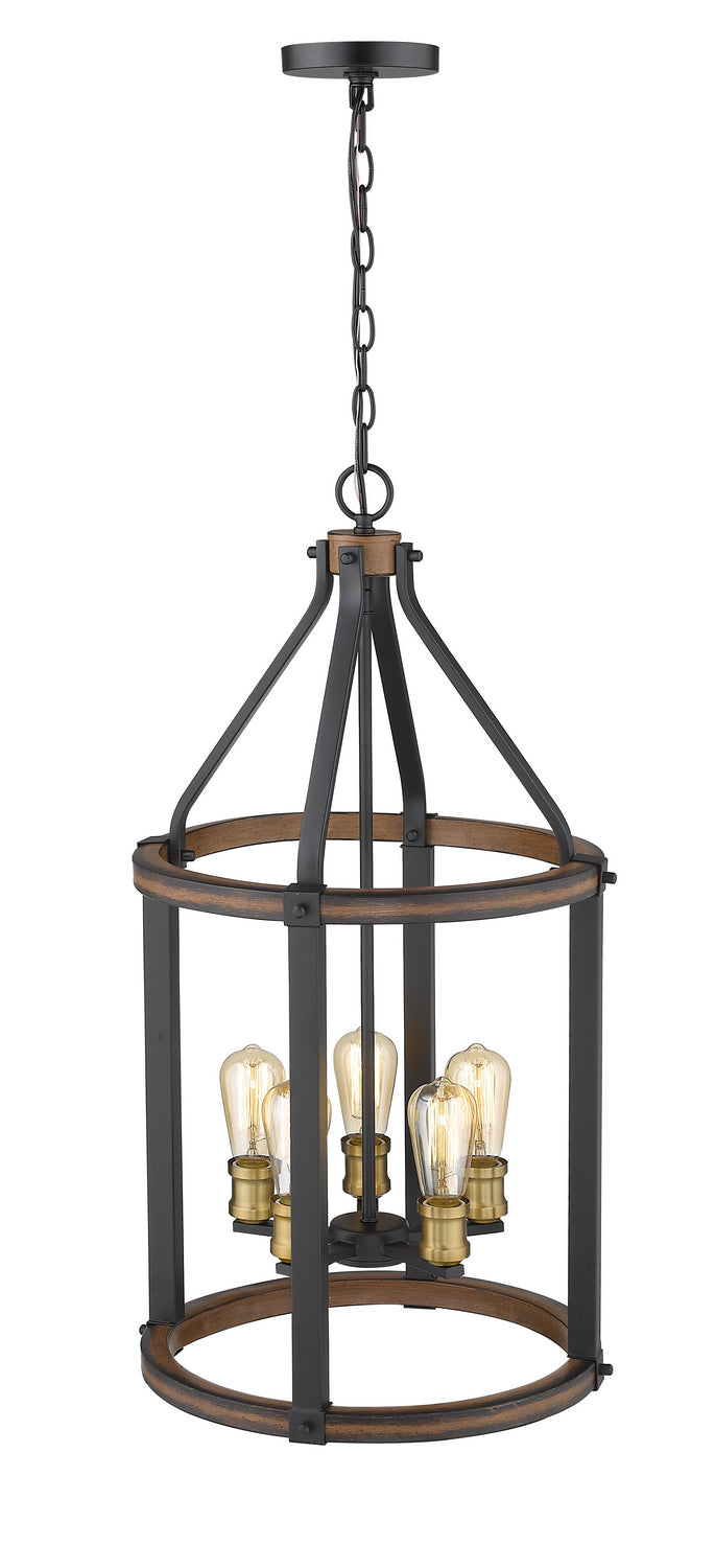 Z-Lite - 472-5P-RM - Five Light Chandelier - Kirkland - Rustic Mahogany