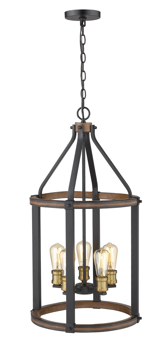 Z-Lite - 472-5P-RM - Five Light Chandelier - Kirkland - Rustic Mahogany