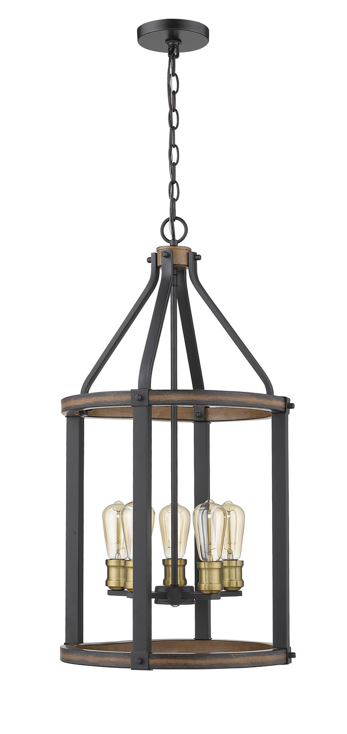 Z-Lite - 472-5P-RM - Five Light Chandelier - Kirkland - Rustic Mahogany