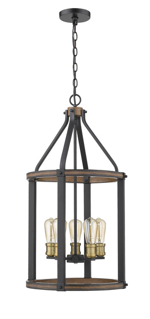 Z-Lite - 472-5P-RM - Five Light Chandelier - Kirkland - Rustic Mahogany