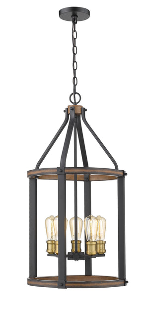 Z-Lite - 472-5P-RM - Five Light Chandelier - Kirkland - Rustic Mahogany