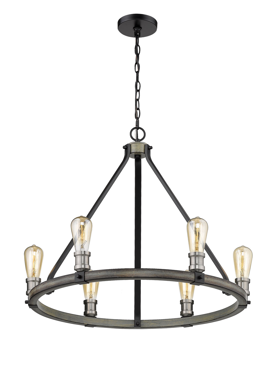 Z-Lite - 472-6ABB - Six Light Chandelier - Kirkland - Ashen Barnboard