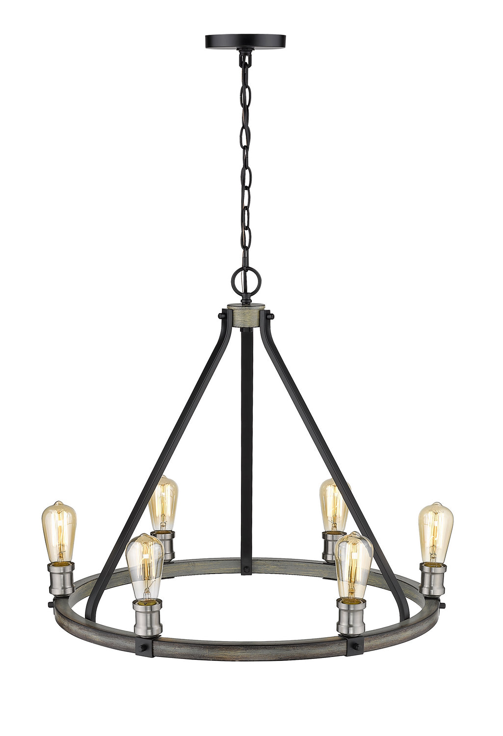 Z-Lite - 472-6ABB - Six Light Chandelier - Kirkland - Ashen Barnboard