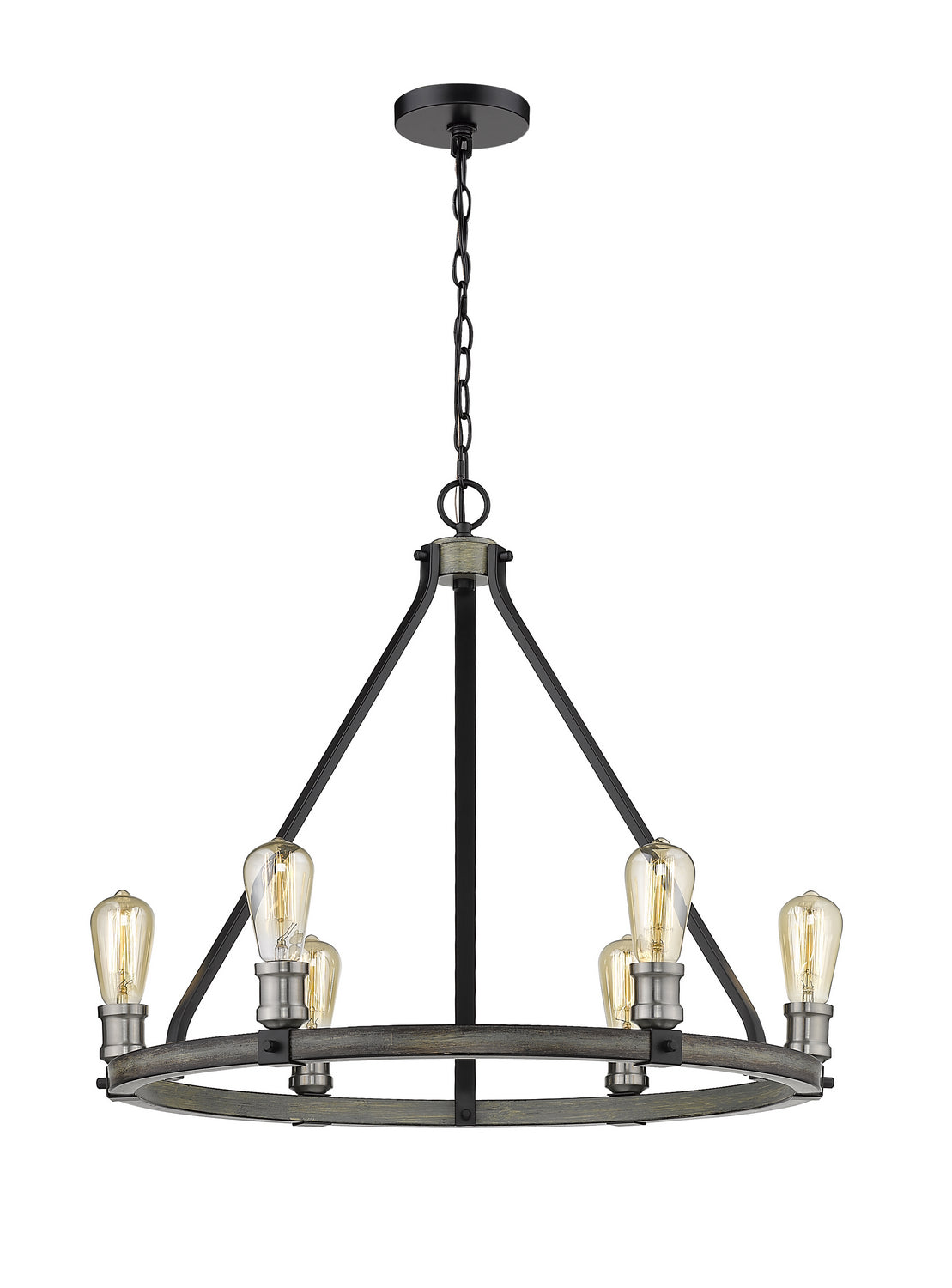 Z-Lite - 472-6ABB - Six Light Chandelier - Kirkland - Ashen Barnboard