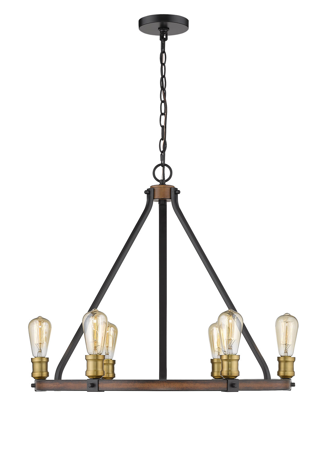 Z-Lite - 472-6RM - Six Light Chandelier - Kirkland - Rustic Mahogany