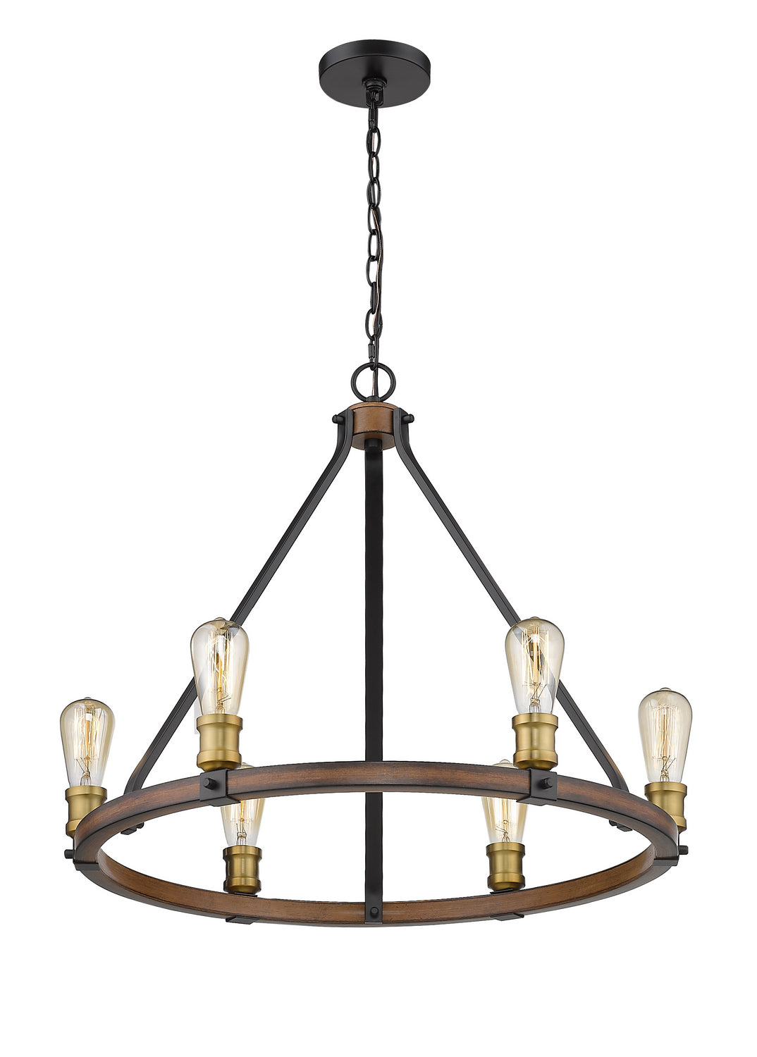 Z-Lite - 472-6RM - Six Light Chandelier - Kirkland - Rustic Mahogany