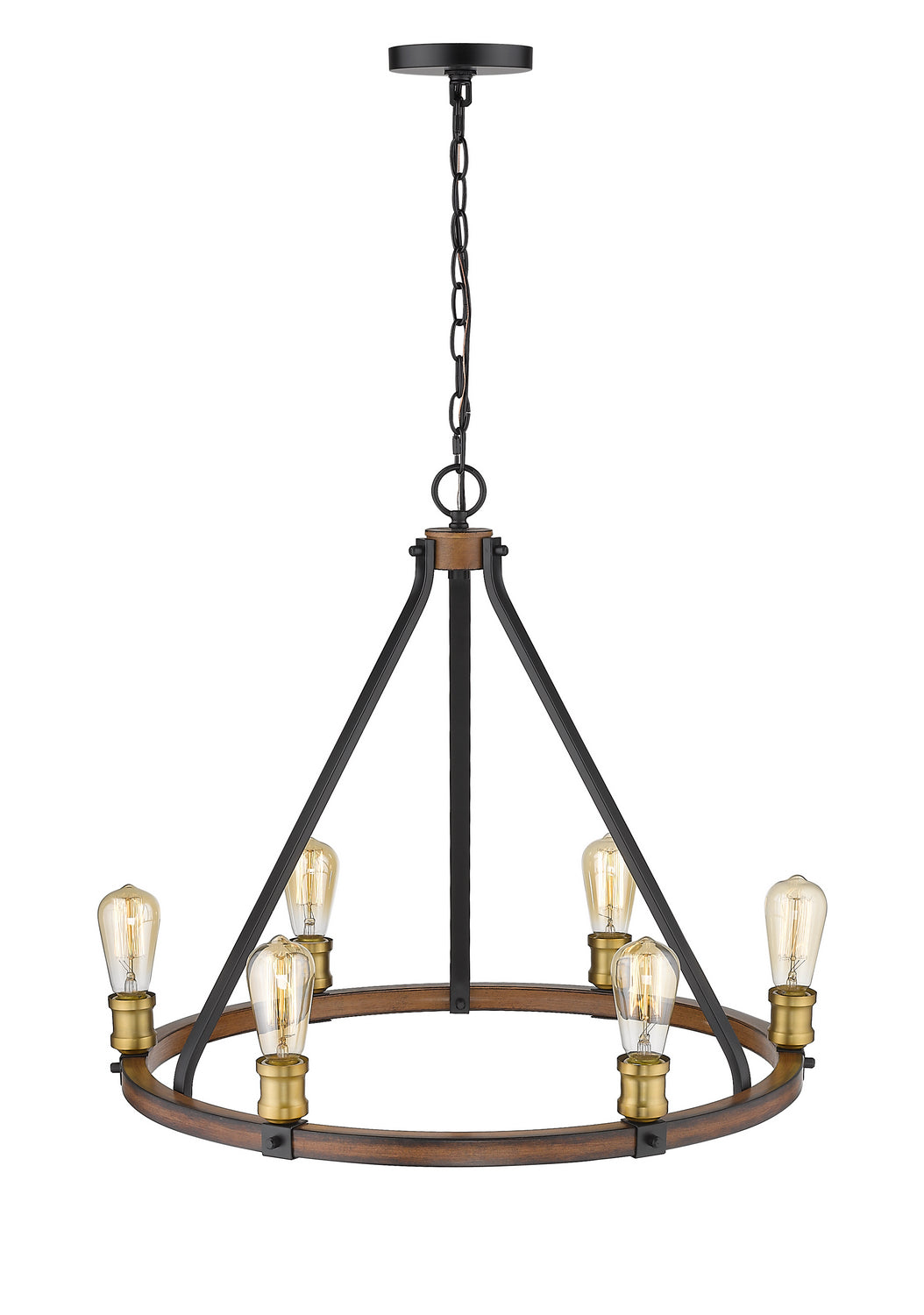 Z-Lite - 472-6RM - Six Light Chandelier - Kirkland - Rustic Mahogany