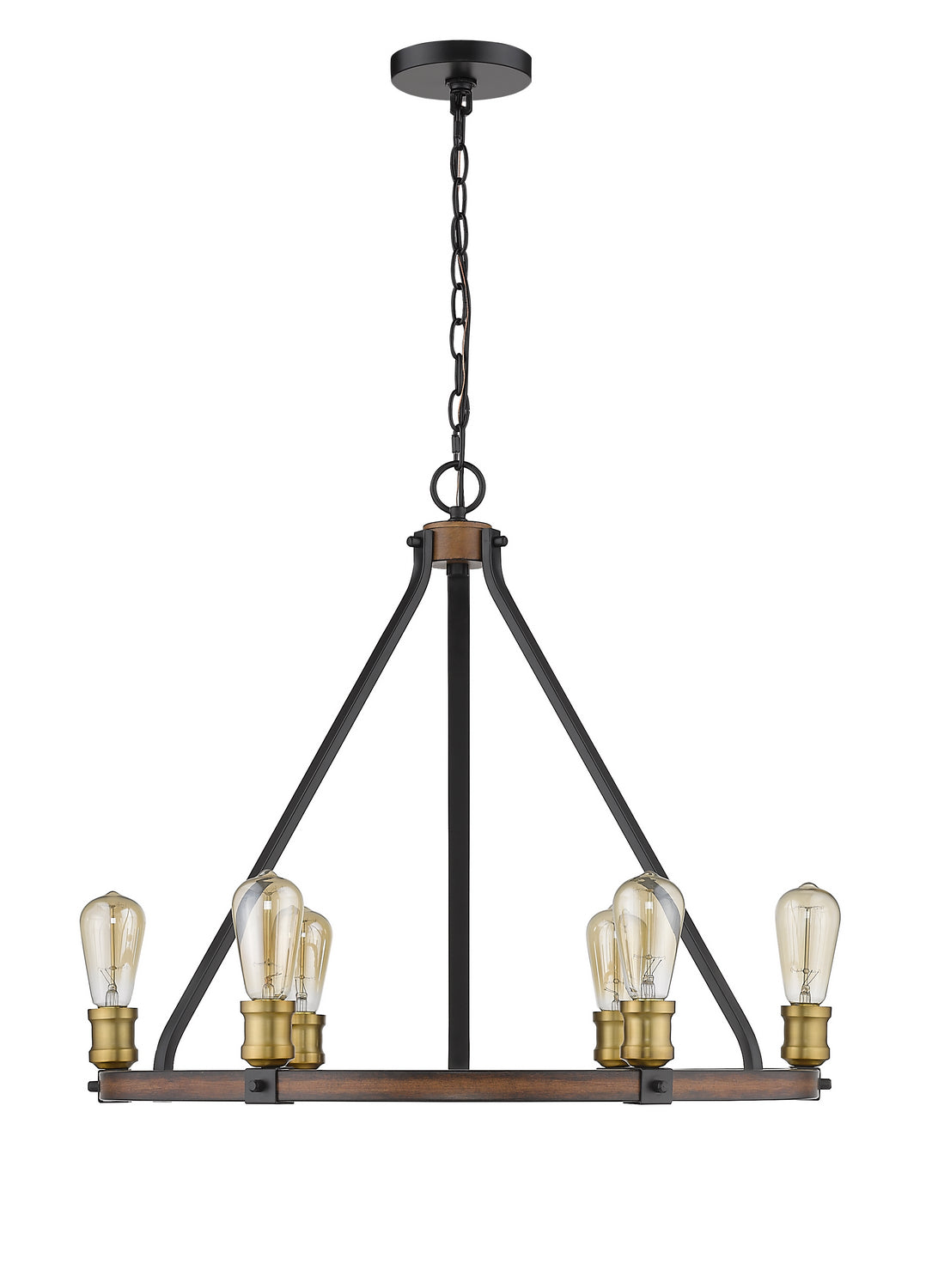 Z-Lite - 472-6RM - Six Light Chandelier - Kirkland - Rustic Mahogany