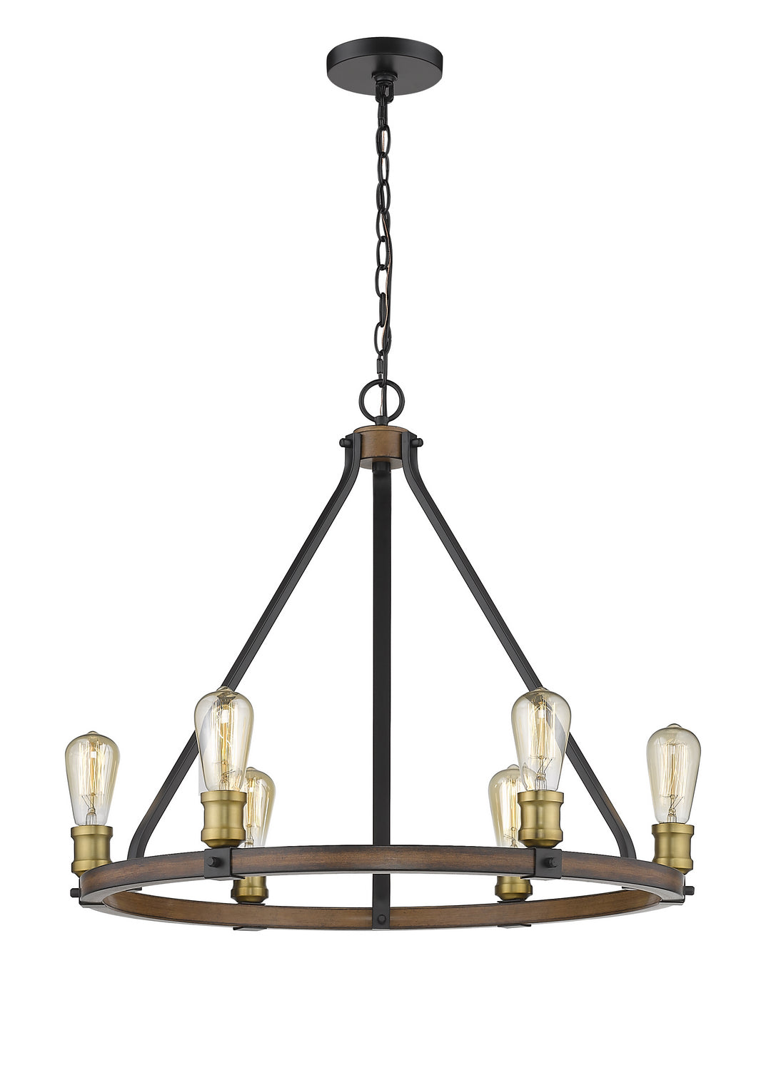 Z-Lite - 472-6RM - Six Light Chandelier - Kirkland - Rustic Mahogany