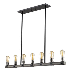 Z-Lite - 472-7L-ABB - Seven Light Linear Chandelier - Kirkland - Ashen Barnboard