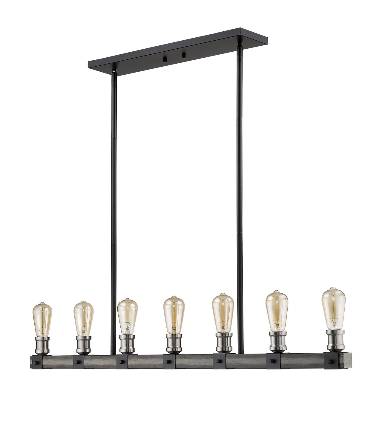 Z-Lite - 472-7L-ABB - Seven Light Linear Chandelier - Kirkland - Ashen Barnboard