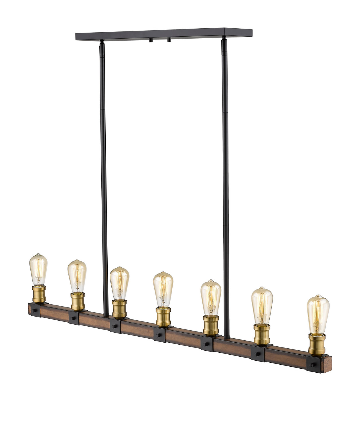 Z-Lite - 472-7L-RM - Seven Light Linear Chandelier - Kirkland - Rustic Mahogany