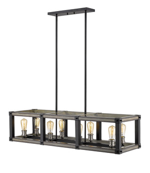 Z-Lite - 472-8L-ABB - Eight Light Linear Chandelier - Kirkland - Ashen Barnboard