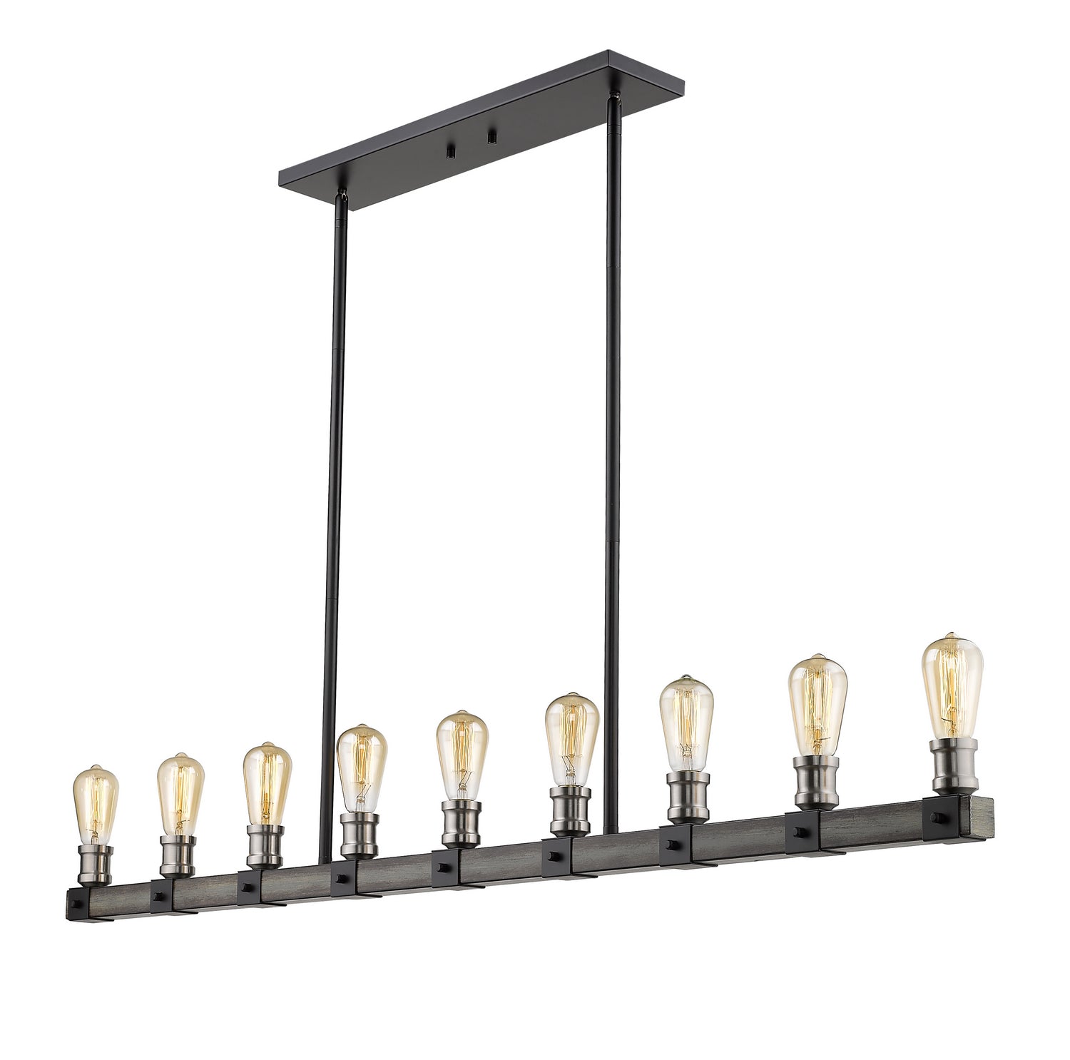 Z-Lite - 472-9L-ABB - Nine Light Linear Chandelier - Kirkland - Ashen Barnboard