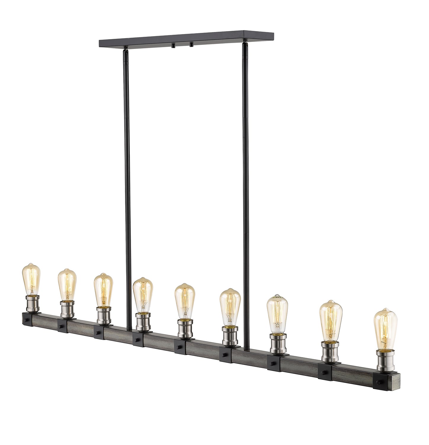 Z-Lite - 472-9L-ABB - Nine Light Linear Chandelier - Kirkland - Ashen Barnboard