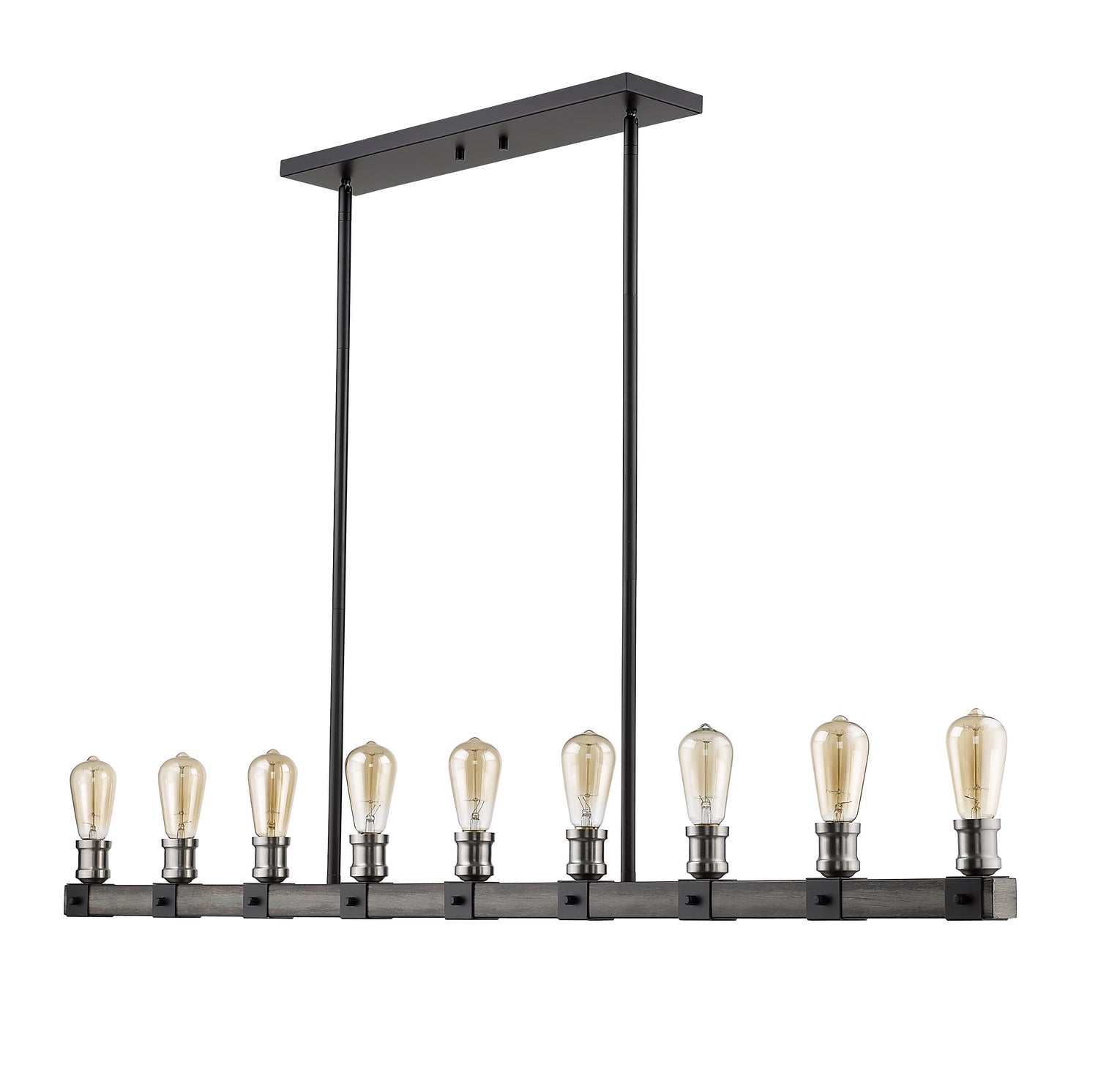 Z-Lite - 472-9L-ABB - Nine Light Linear Chandelier - Kirkland - Ashen Barnboard