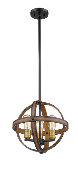 Z-Lite - 472B14-RM - Three Light Pendant - Kirkland - Rustic Mahogany