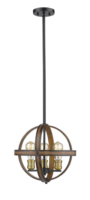 Z-Lite - 472B14-RM - Three Light Pendant - Kirkland - Rustic Mahogany