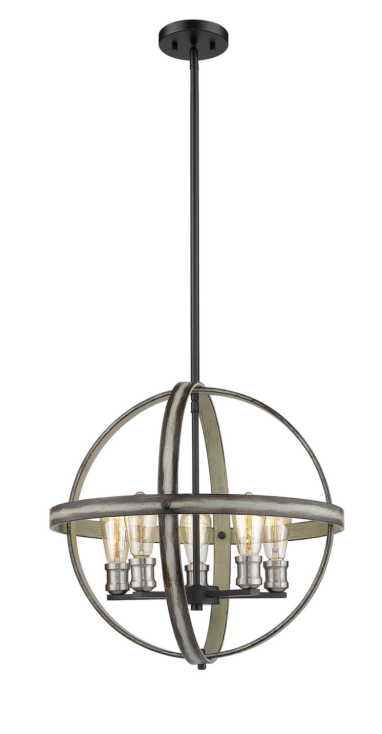 Z-Lite - 472B20-ABB - Five Light Chandelier - Kirkland - Ashen Barnboard