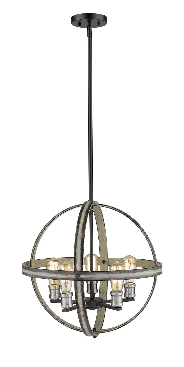 Z-Lite - 472B20-ABB - Five Light Chandelier - Kirkland - Ashen Barnboard