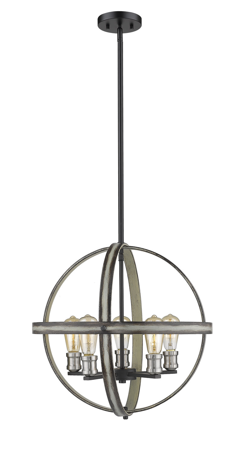 Z-Lite - 472B20-ABB - Five Light Chandelier - Kirkland - Ashen Barnboard