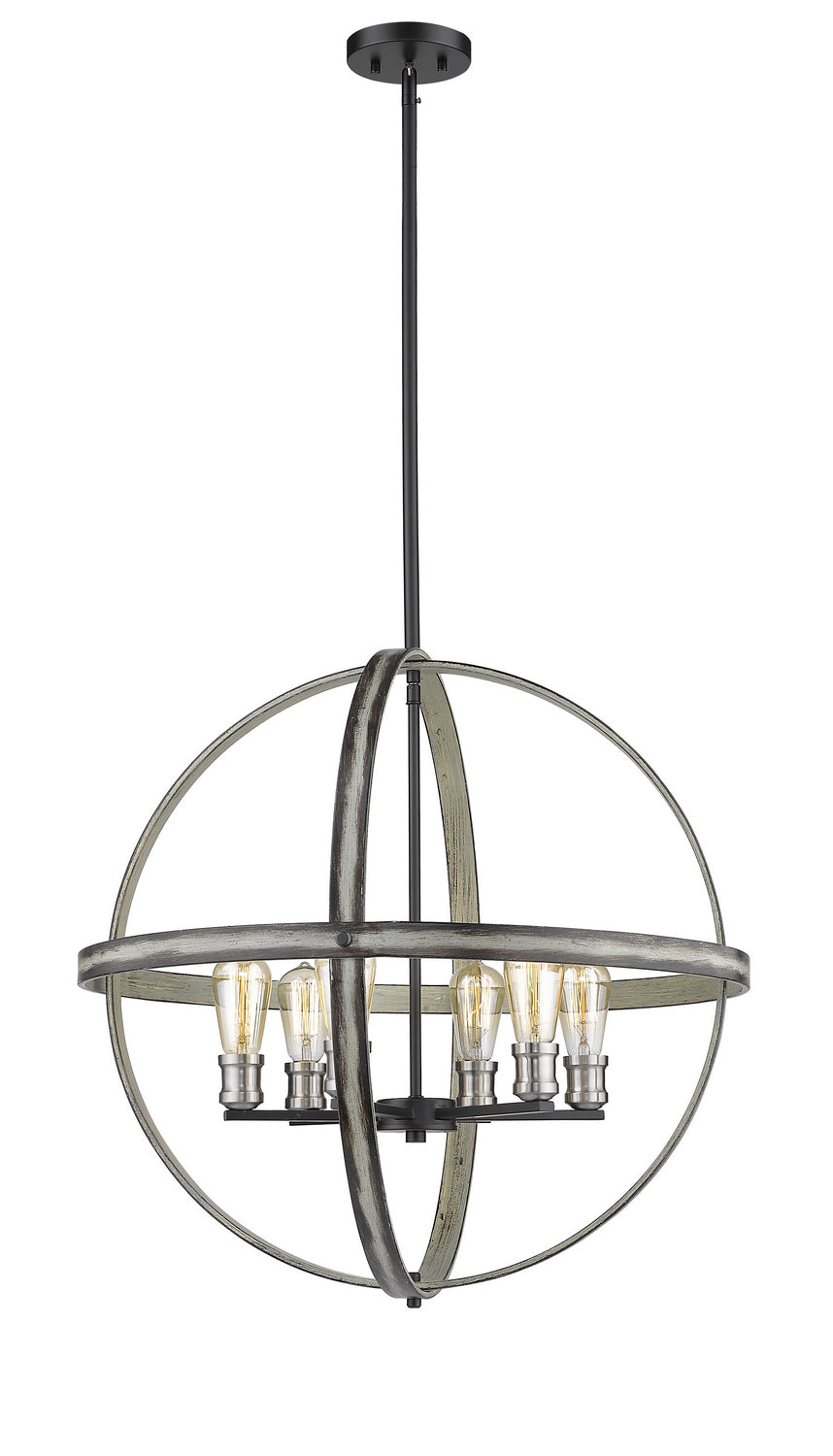 Z-Lite - 472B26-ABB - Six Light Chandelier - Kirkland - Ashen Barnboard