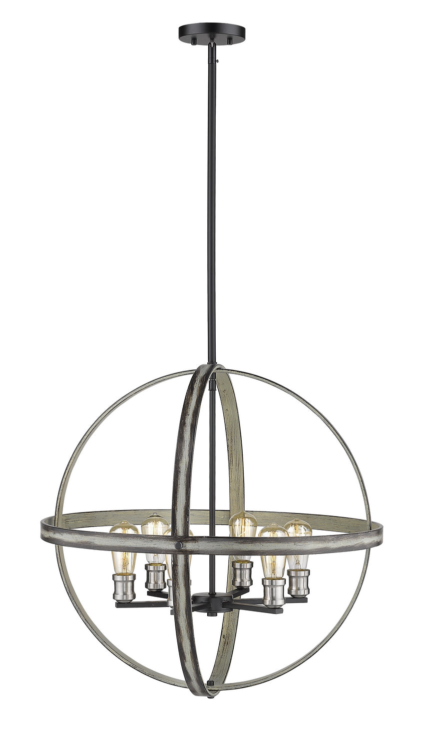 Z-Lite - 472B26-ABB - Six Light Chandelier - Kirkland - Ashen Barnboard