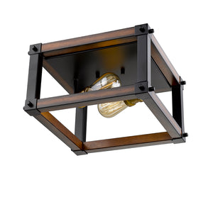 Z-Lite - 472F2S-RM - Two Light Flush Mount - Kirkland - Rustic Mahogany