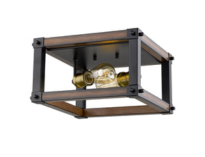 Z-Lite - 472F2S-RM - Two Light Flush Mount - Kirkland - Rustic Mahogany