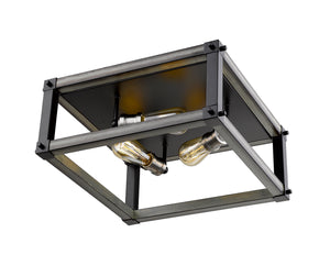 Z-Lite - 472F3S-ABB - Three Light Flush Mount - Kirkland - Ashen Barnboard