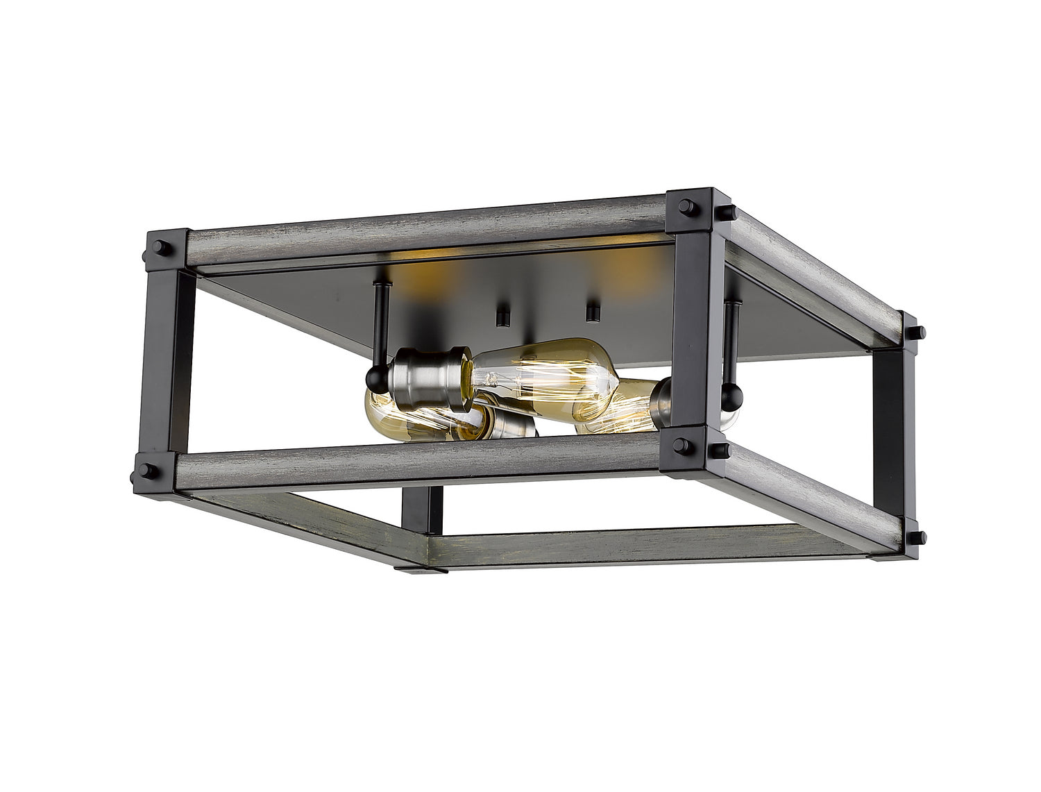 Z-Lite - 472F3S-ABB - Three Light Flush Mount - Kirkland - Ashen Barnboard