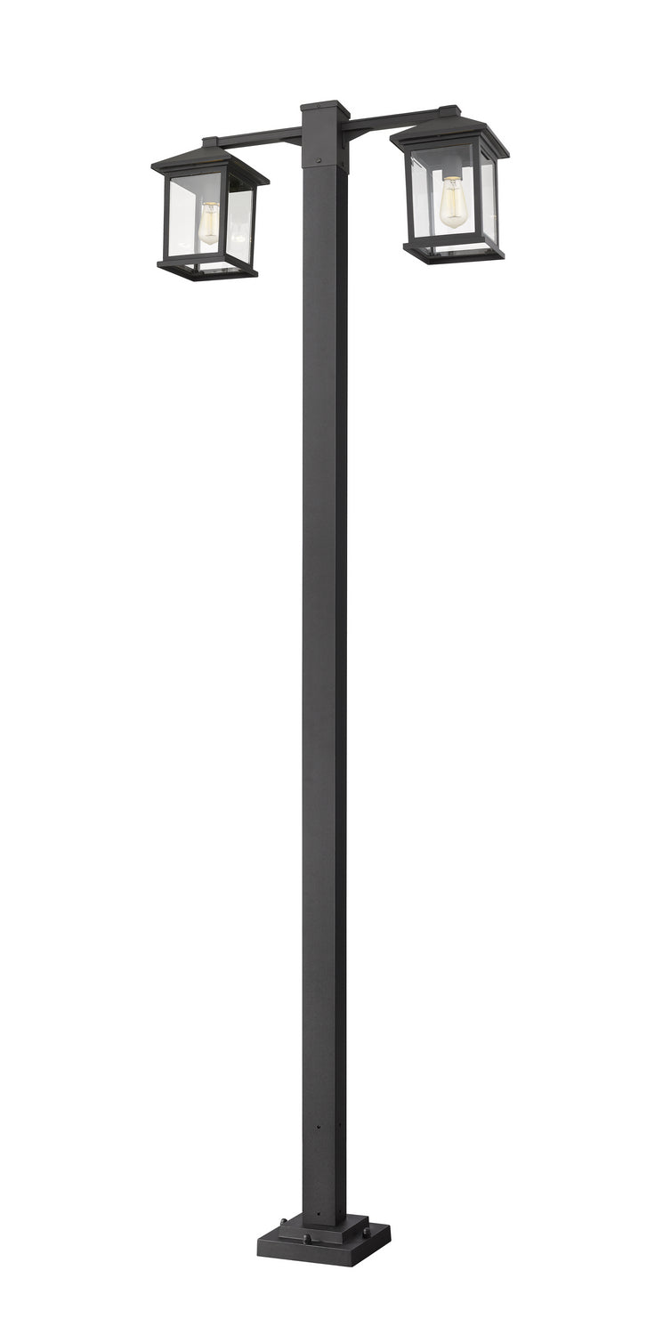 Z-Lite - 531-2-536P-BK - Two Light Outdoor Post Mounted Fixture - Portland - Black