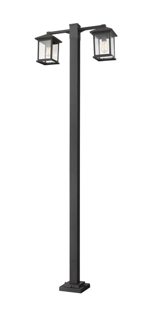 Z-Lite - 531-2-536P-BK - Two Light Outdoor Post Mounted Fixture - Portland - Black