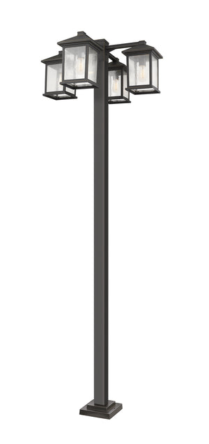 Z-Lite - 531-4-536P-ORB - Four Light Outdoor Post Mounted Fixture - Portland - Oil Rubbed Bronze