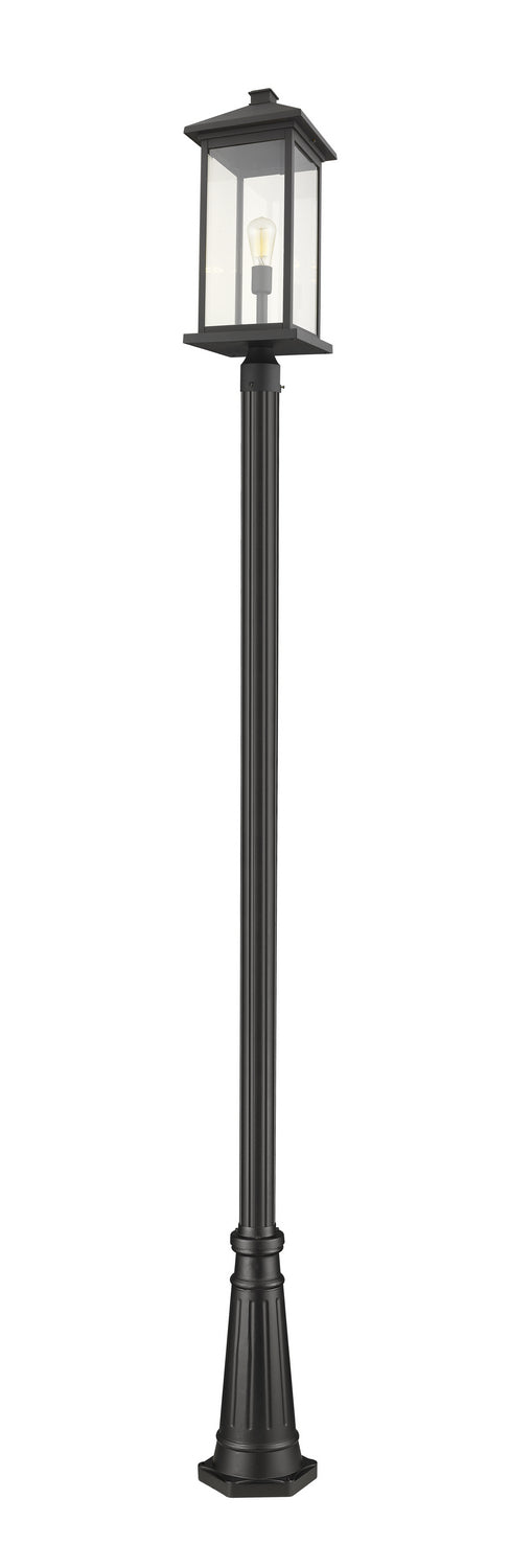 Z-Lite - 531PHBXLR-519P-BK - One Light Outdoor Post Mounted Fixture - Portland - Black