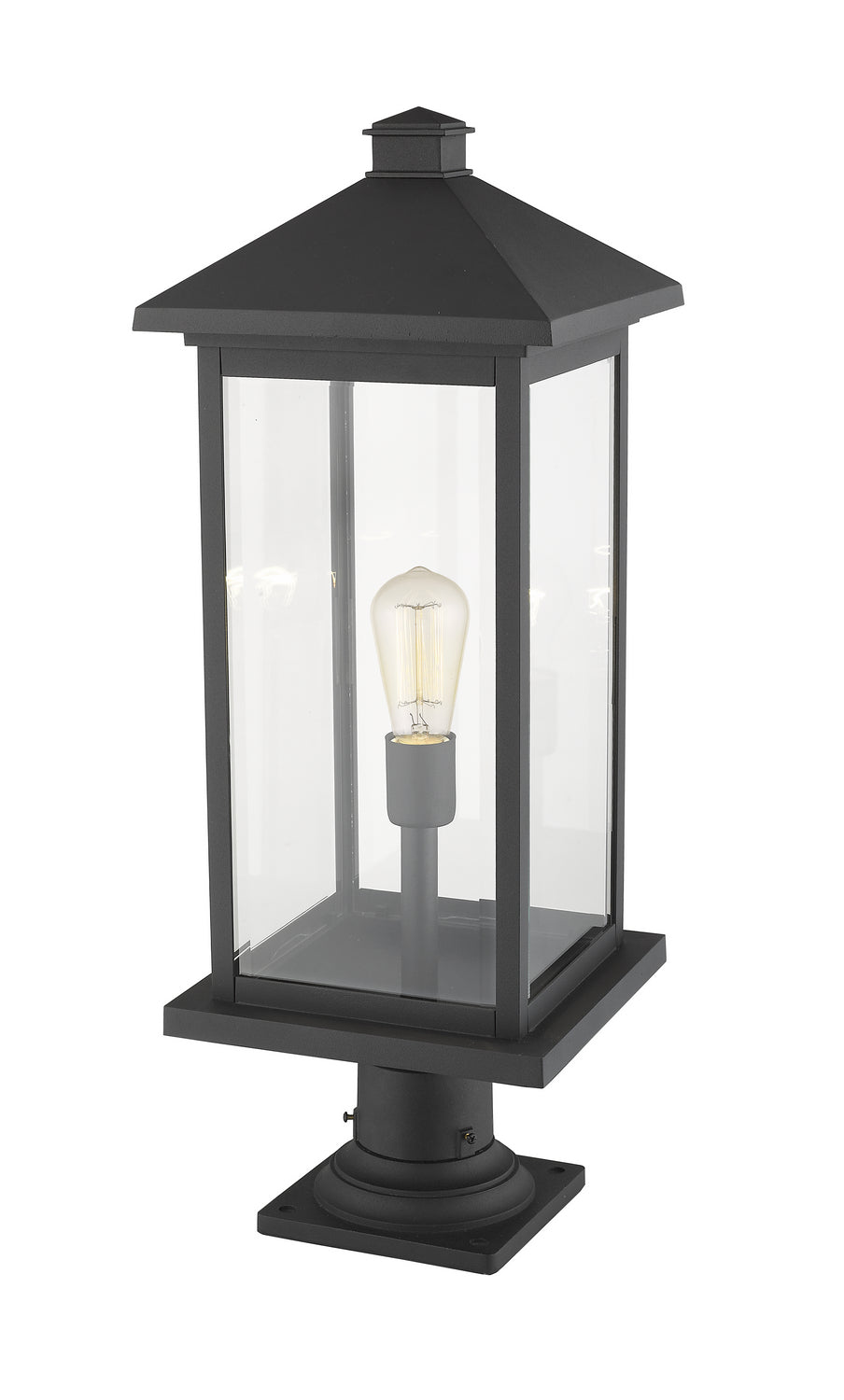 Z-Lite - 531PHBXLR-533PM-BK - One Light Outdoor Pier Mounted Fixture - Portland - Black