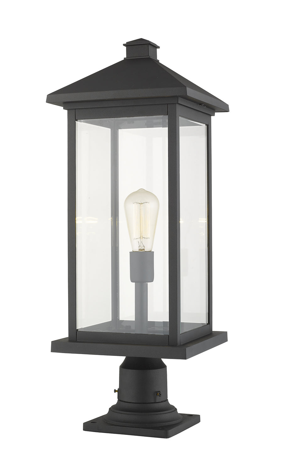 Z-Lite - 531PHBXLR-533PM-BK - One Light Outdoor Pier Mounted Fixture - Portland - Black