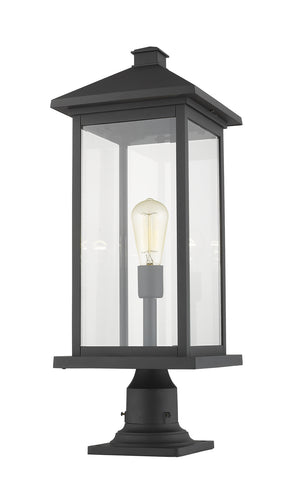 Z-Lite - 531PHBXLR-533PM-BK - One Light Outdoor Pier Mounted Fixture - Portland - Black