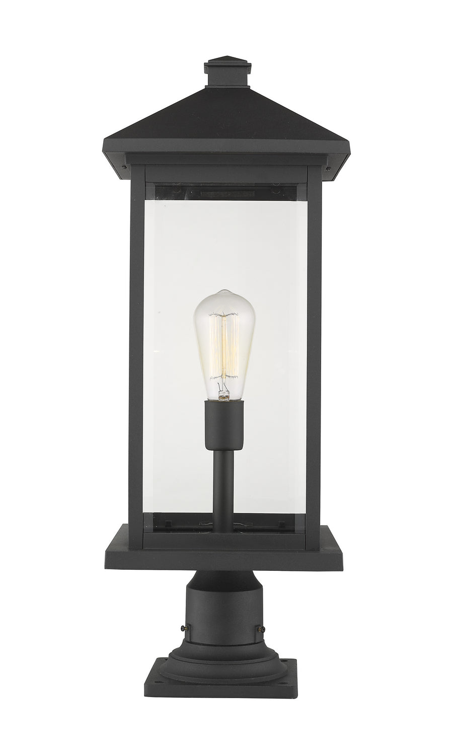 Z-Lite - 531PHBXLR-533PM-BK - One Light Outdoor Pier Mounted Fixture - Portland - Black