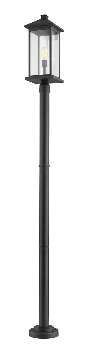 Z-Lite - 531PHBXLR-567P-BK - One Light Outdoor Post Mounted Fixture - Portland - Black