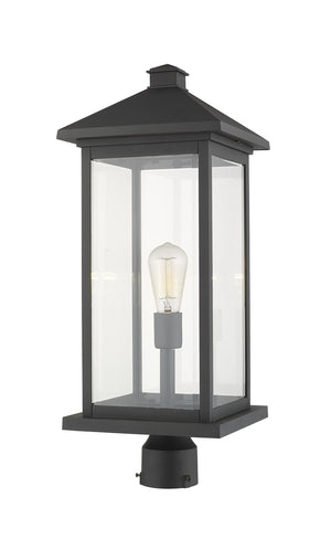 Z-Lite - 531PHBXLR-BK - One Light Outdoor Post Mount Fixture - Portland - Black