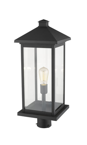 Z-Lite - 531PHBXLR-BK - One Light Outdoor Post Mount Fixture - Portland - Black