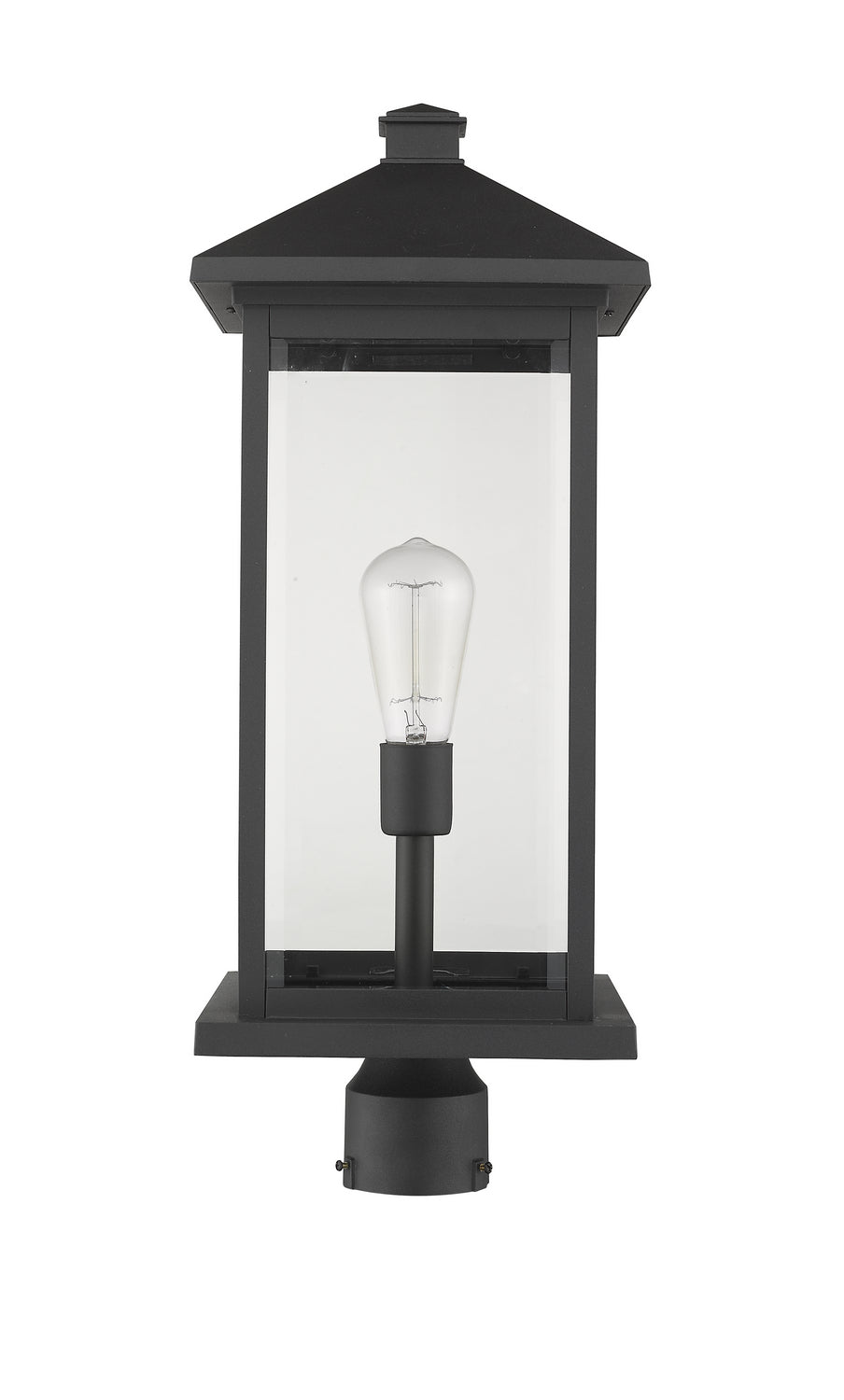 Z-Lite - 531PHBXLR-BK - One Light Outdoor Post Mount Fixture - Portland - Black